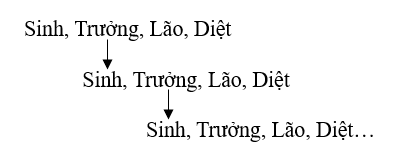 Quy luật Sinh, Diệt trải qua bốn dạng: Sinh, Trưởng, Lão, Diệt.