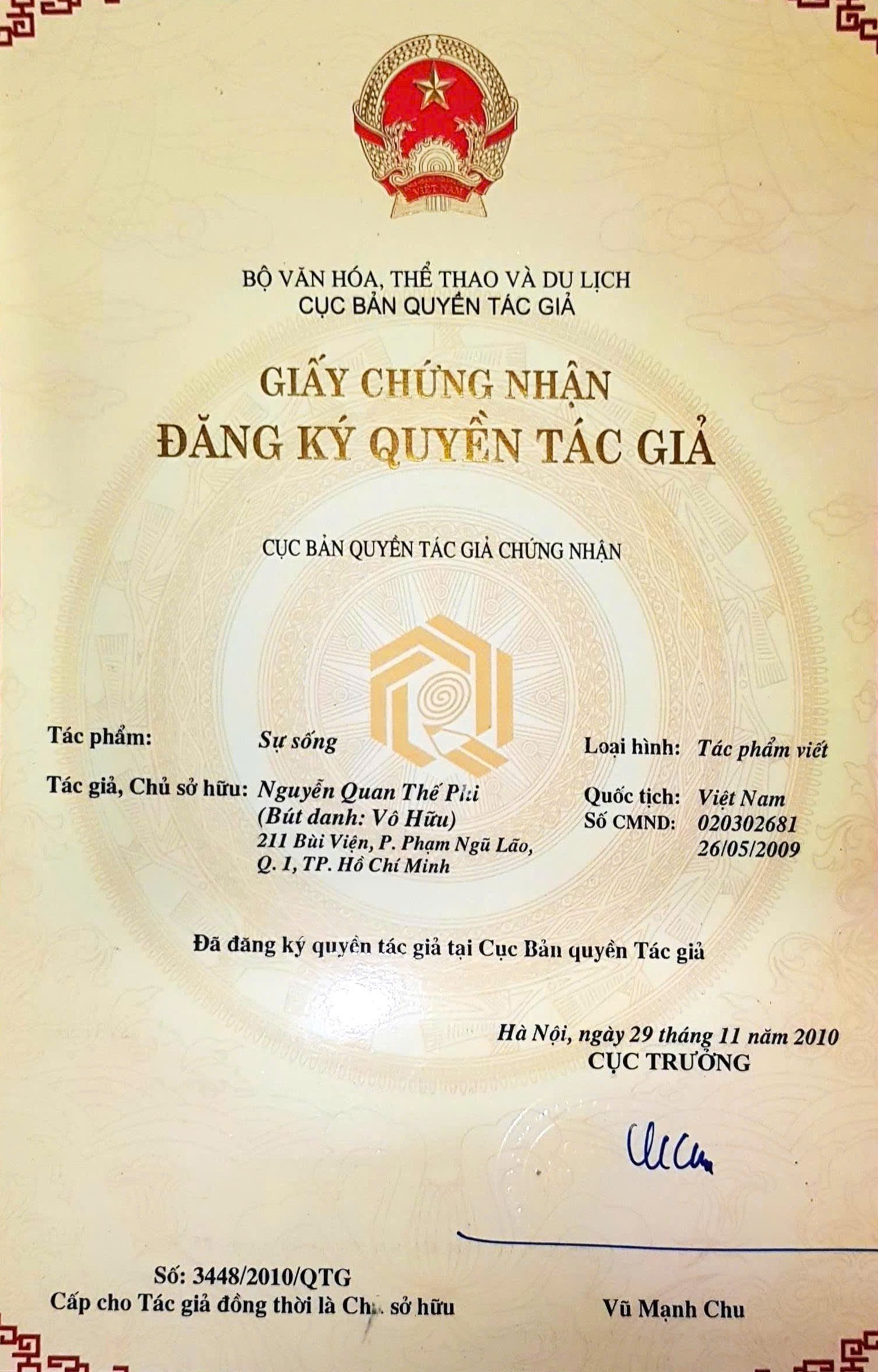 Bản quyền tác giả Kinh sách Sự sống